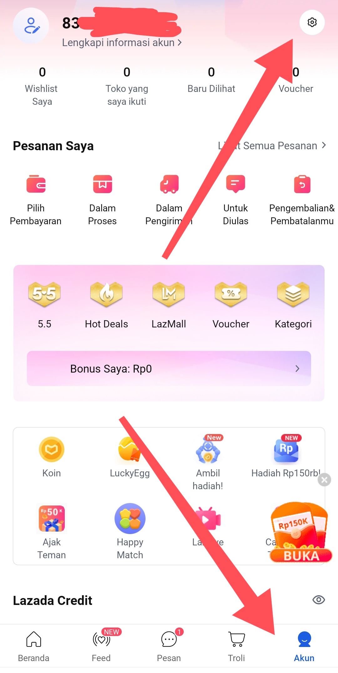 Mengatur alamat pengiriman lazada
