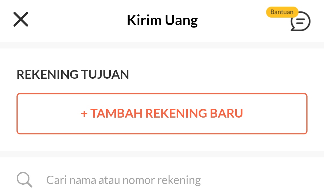 Menambah rekening baru