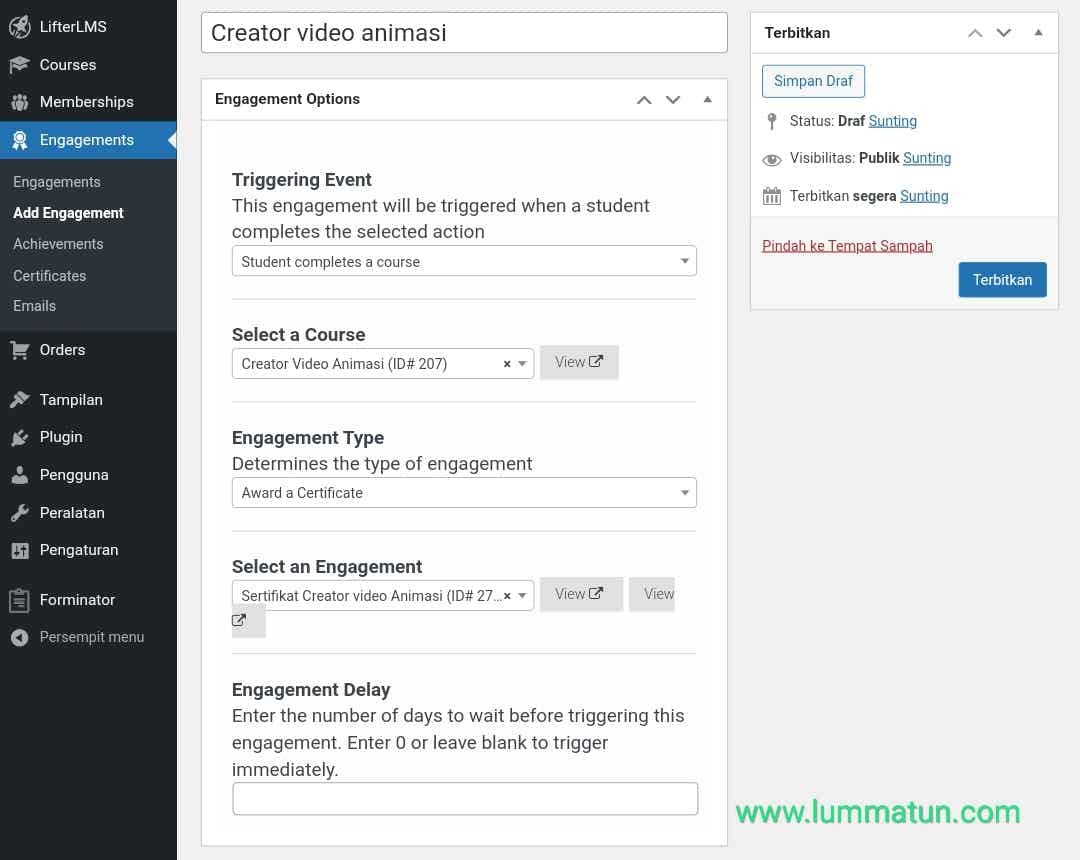 Engagement sertifikat