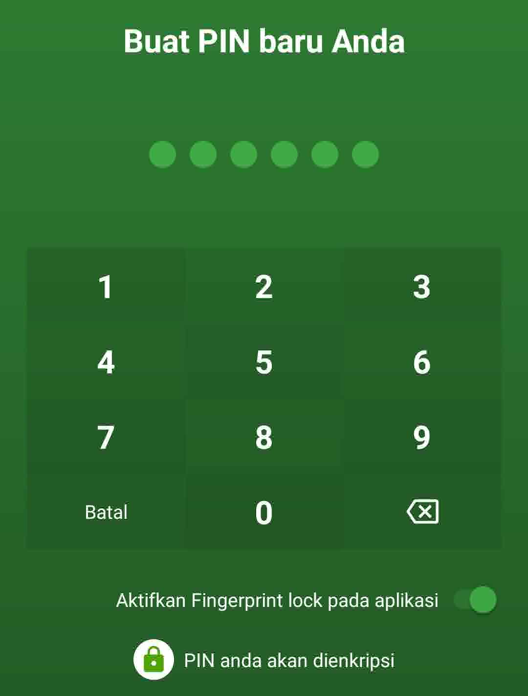 Buat PIN baru