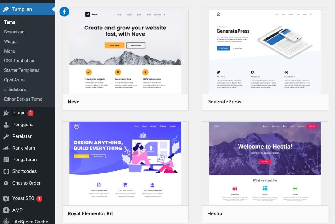 Dihidangkan Ribuan Tema Gratis
