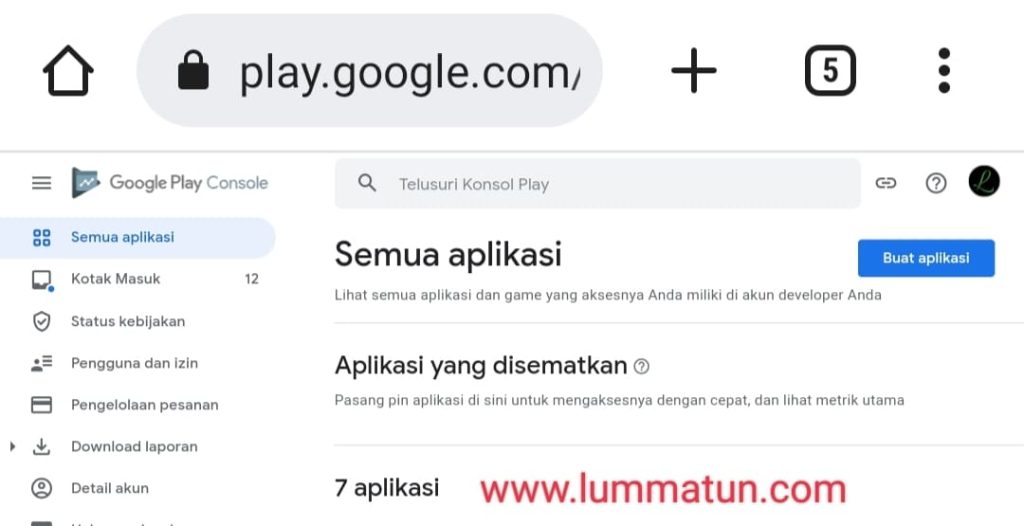 Jasa pembuatan akun google developer play console vcc lummatun by