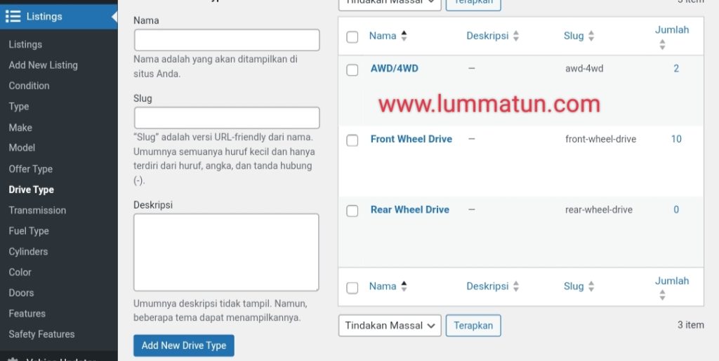 Drive Type website mobil