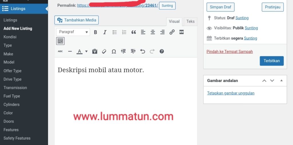 Deskripsi mobil