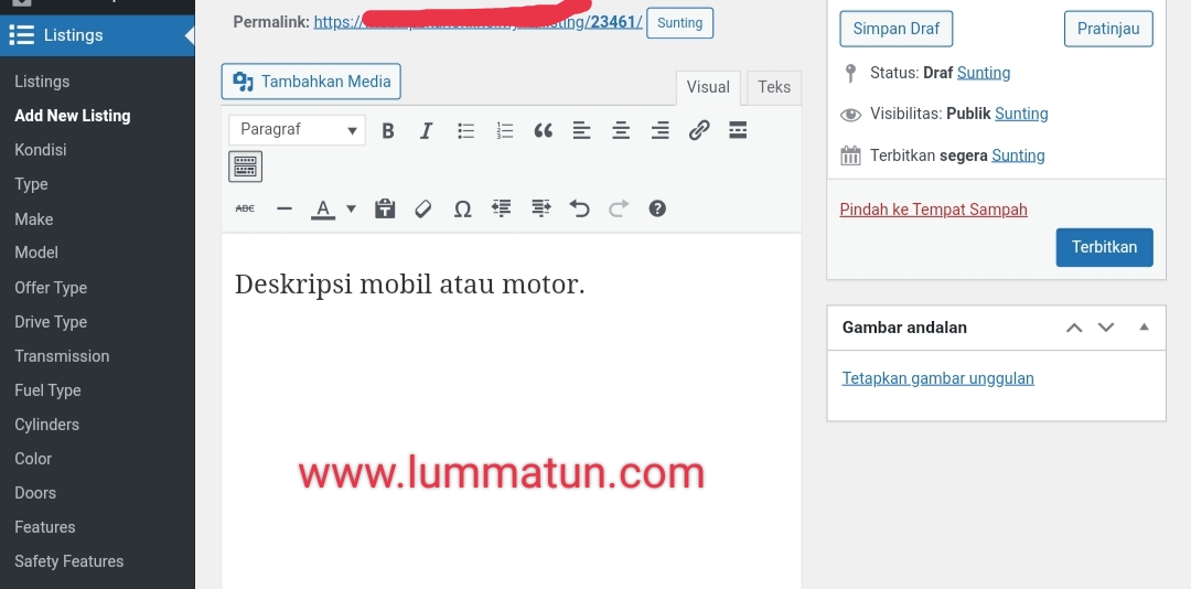 Deskripsi mobil