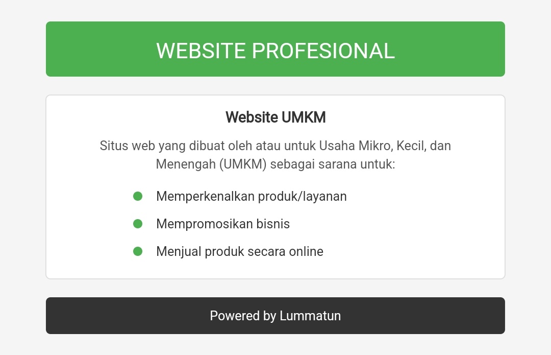 Website UMKM