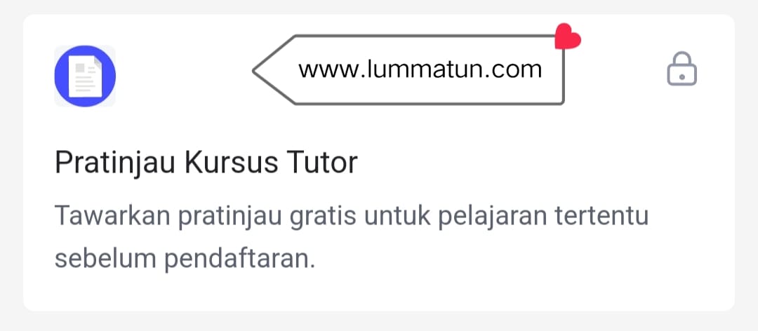 Fitur Pratinjau Kursus