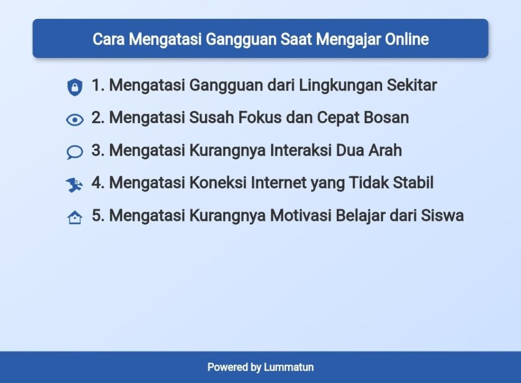 Gangguan mengajar online
