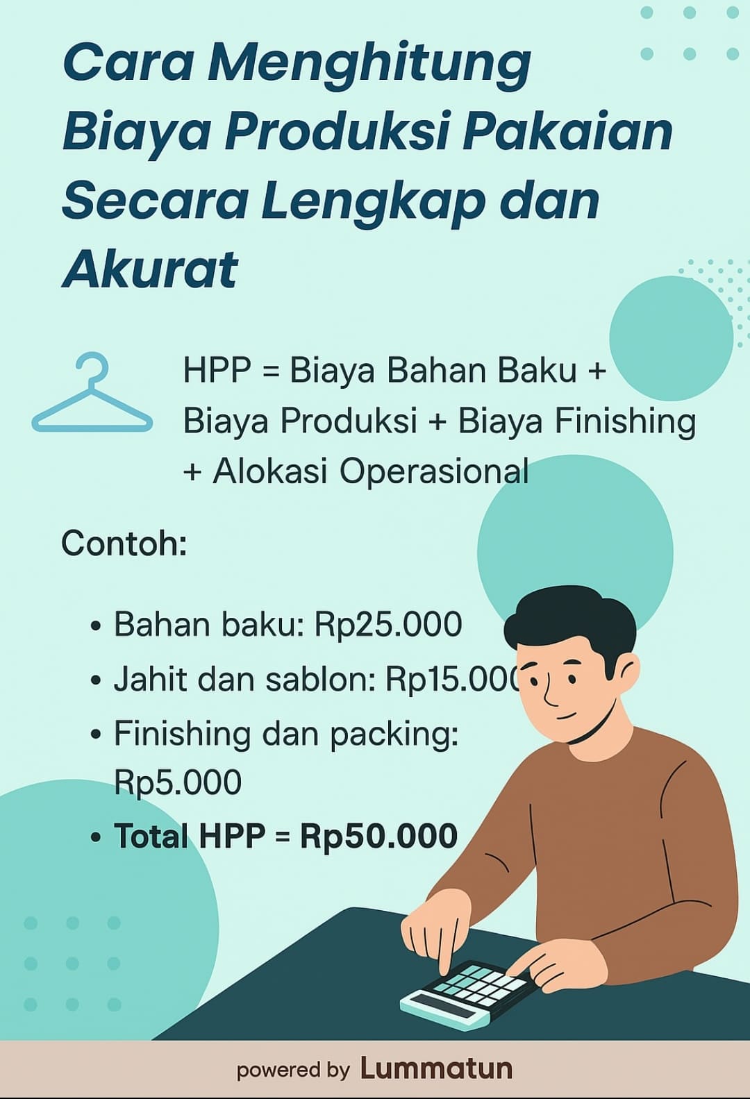 Biaya produksi pakaian